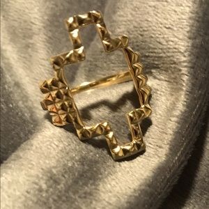 New stunning chic trendy ring gold ring size 6